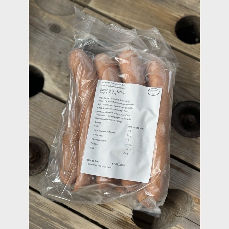 Frankfurter med bacon